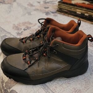 Ozark Trail Gray and Orange Men's Hiking Boots